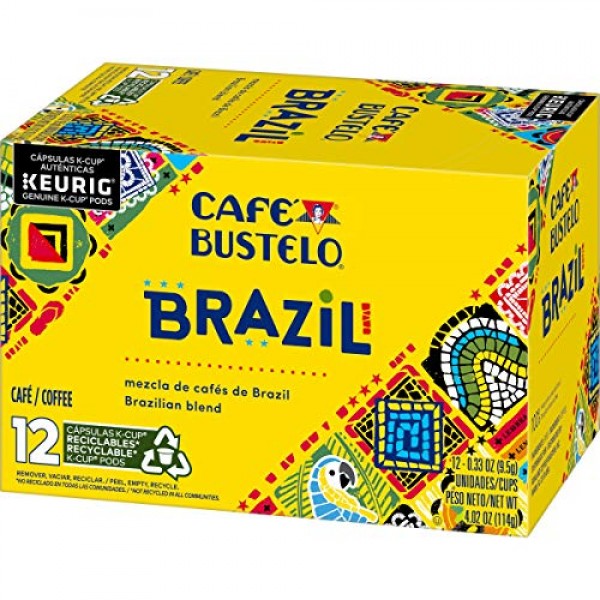 Café Bustelo Brazil Dark Roast Coffee, 72 K Cups For Keurig Coff