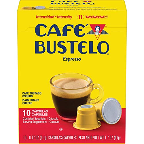 Café Bustelo Coffee Espresso Dark Roast Coffee, 40 Count Capsule
