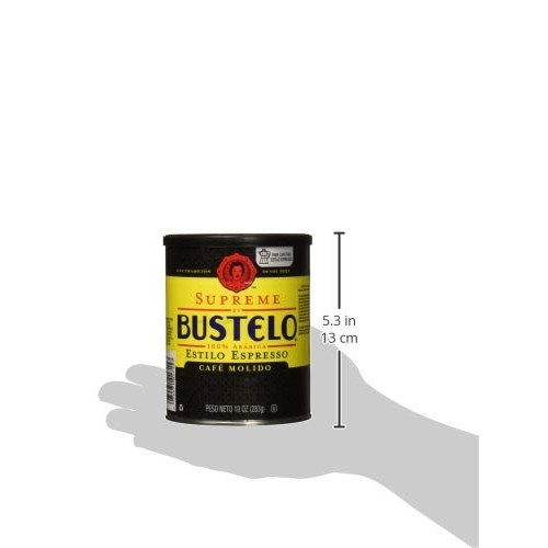 Supreme Bustelo Espresso Ground Coffee Caffeine Can 10 Oz - 0074