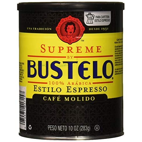 Supreme Bustelo Espresso Ground Coffee Caffeine Can 10 Oz - 0074