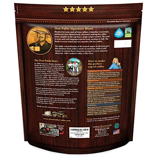 2Lb Don Pablo Signature Blend - Medium-Dark Roast - Whole Bean C