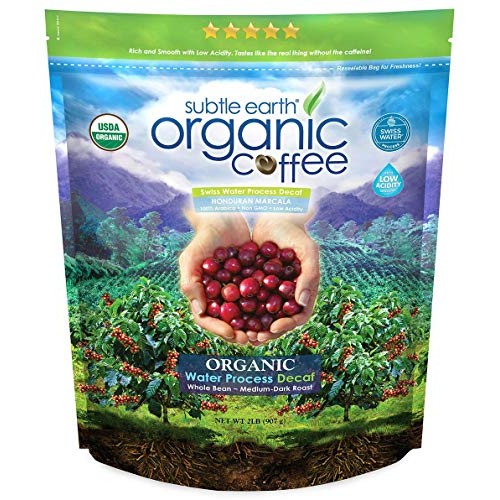 2Lb Subtle Earth Organic Decaf - Swiss Water Process Decaf - Med