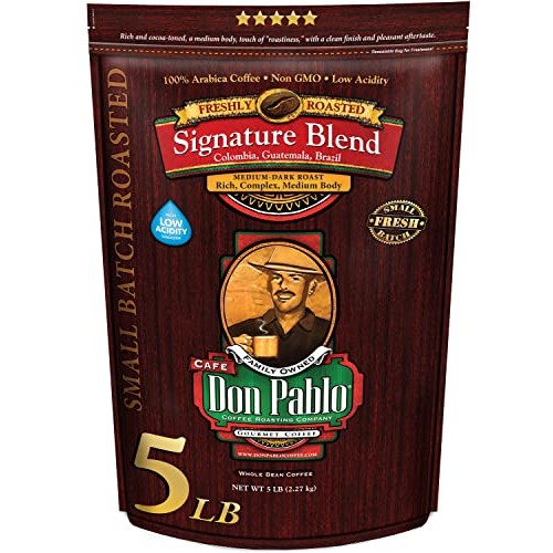 5Lb Don Pablo Signature Blend - Medium-Dark Roast - Whole Bean C