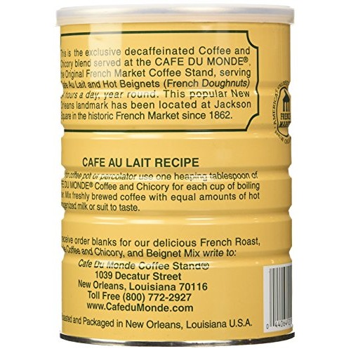 Cafe Du Monde Coffee And Chicory Decaffeinated, 13 Ounce