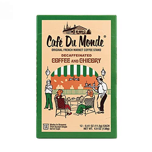 Cafe Du Monde Decaf Coffee And Chicory Single Serve Cups, Box Of