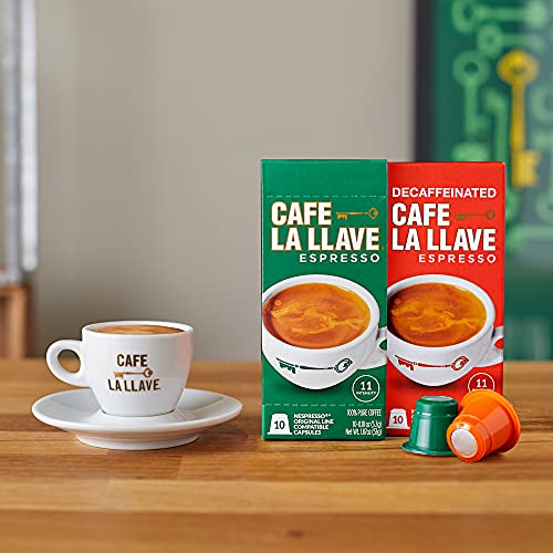 Café La Llave Espresso Capsules, Intensity 11-Recylable Coffee P