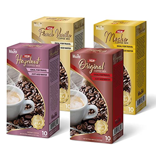 Café Mazel Instant Coffee - Instant Coffee Mix, 3 In 1 Instant C
