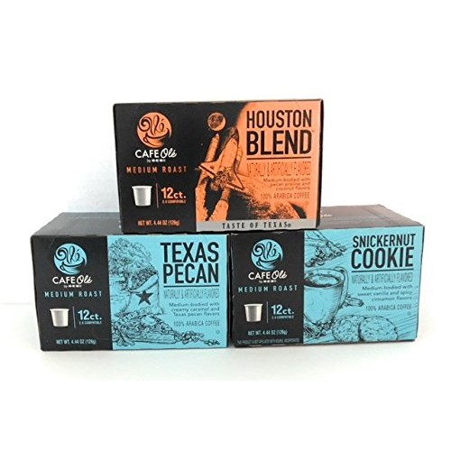 Cafe Ole, K- Cups Assortment - Houston Blend, Texas Pecan, Snick