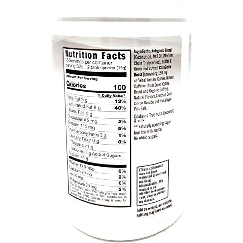 Instant Keto Coffee Hazelnut Flavor Dry Mix Made With Organic Co