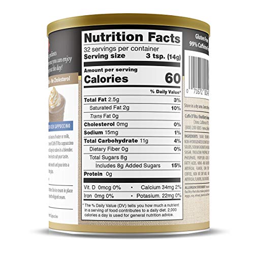 Caffe D’Vita Caramel Cappuccino, 6 Pack 16 Oz