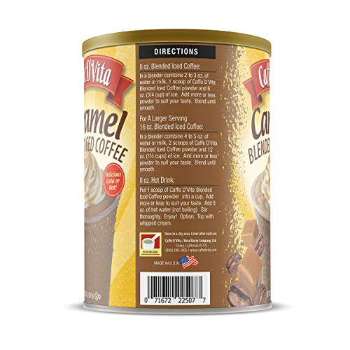 Caffe D’Vita Caramel Latte Blended Ice Coffee 3 lb. 48 oz. can