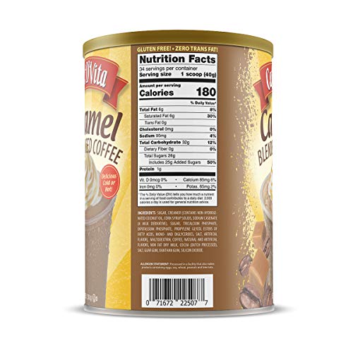 Caffe D’Vita Caramel Latte Blended Ice Coffee 3 lb. 48 oz. can