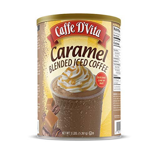 Caffe D’Vita Caramel Latte Blended Ice Coffee 3 lb. 48 oz. can