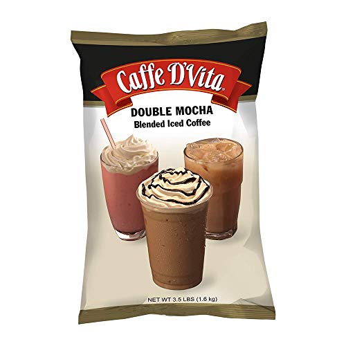 Caffe D’Vita Double Mocha Blended Ice Coffee - Mocha Frappe Mix,...