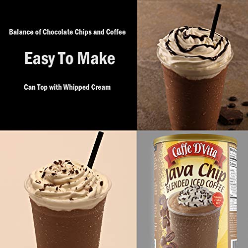 Caffe D’Vita Java Chip Latte Blended Ice Coffee 3 lb. 48 oz. can