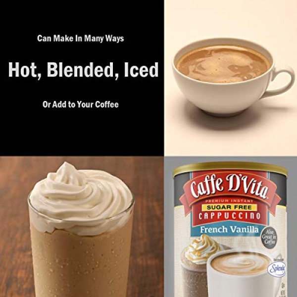 Caffe D’Vita Sugar Free French Vanilla Instant Cappuccino Mix Po