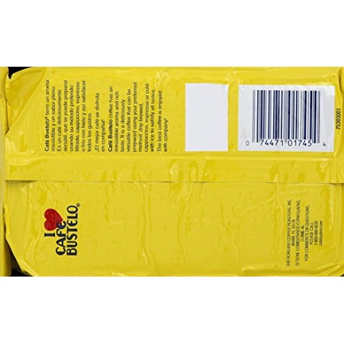 Café Bustelo Espresso Dark Roast Ground Coffee Brick, 16 Ounces ...
