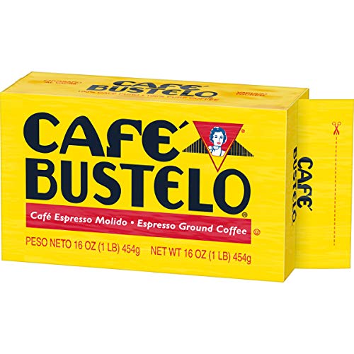 Café Bustelo Espresso Dark Roast Ground Coffee Brick, 16 Ounces ...
