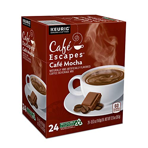 Cafe Escapes, Cafe Mocha Coffee Beverage, Single-Serve Keurig K-