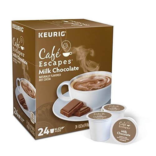 Cafe Escapes, Milk Chocolate Hot Cocoa, Single-Serve Keurig K-Cu