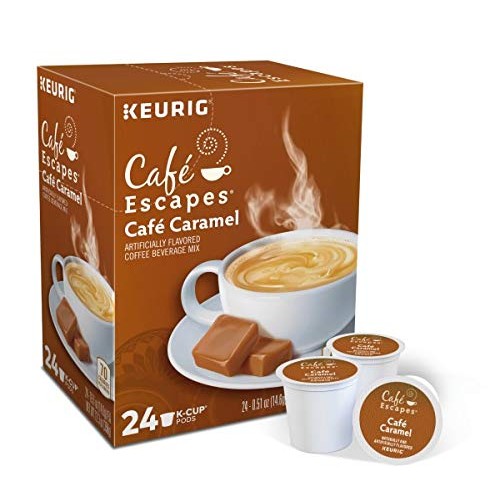 Café Escapes Café Caramel, Keurig Single-Serve K-Cup Pods, Flavo