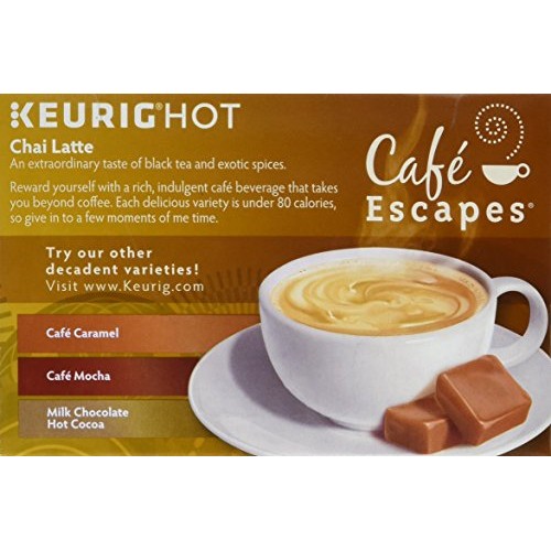 Café Escapes Chai Latte, Single-Serve Keurig K-Cup Pods, 72 Count