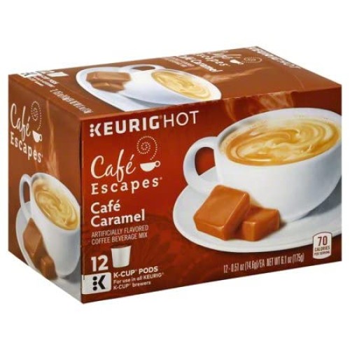 Cafe Escapes Keurig Brewed Cafe Caramel K-Cup Packs - 12 Ct