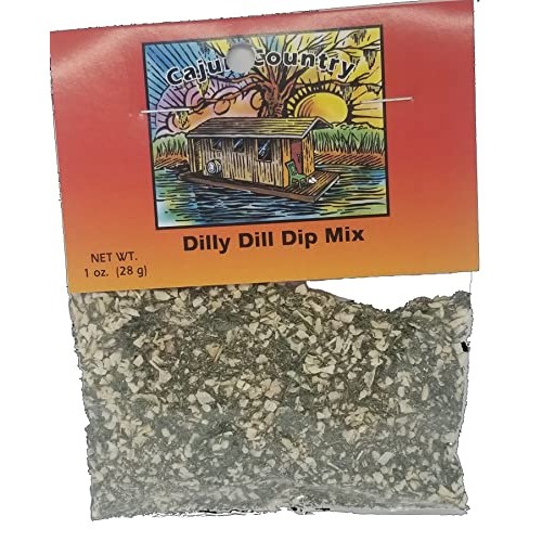 Cajun Country Dilly Dill Dip Mix, 1 Ounce Packet Makes 2.5 Cups...