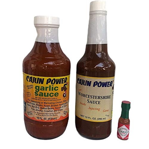 Cajun Power Garlic Sauce, Worcestershire Sauce And Tabasco Peppe