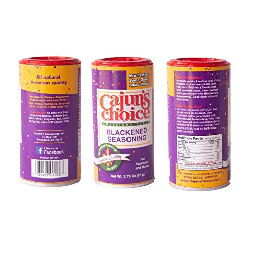 Creole Seasoning 3.8 Oz &Amp; Blackened Seasoning 2.75 Oz Cajuns Ch