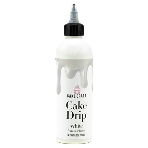 Cake Craft White Cake Drip Vanilla Flavor 8.8 Ounces