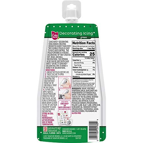 Cake Mate Cm249-60 Decorating Icing Pouch, 8 Oz, Green