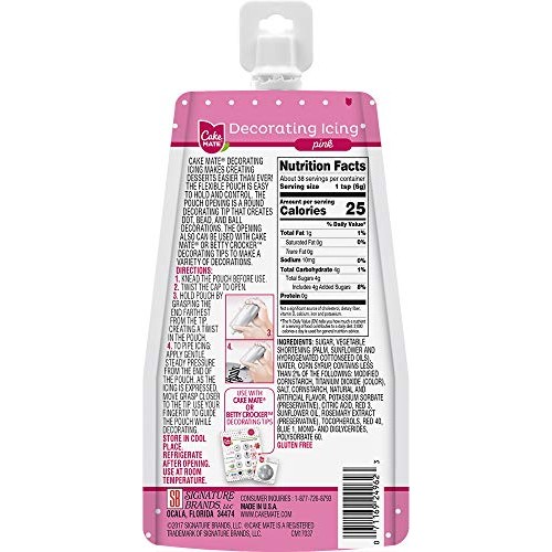 Cake Mate Cm249-62 Decorating Icing, 8 Oz, Pink