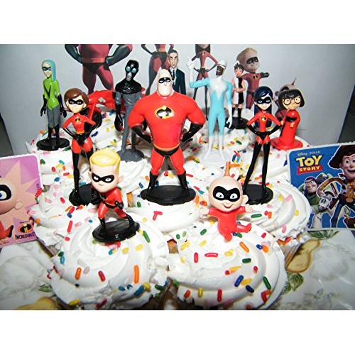 Disney Incredibles 2 Movie Deluxe Cake Toppers Cupcake Decoratio