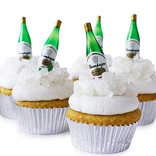 Champagne Bottle Cupcake Topper Kit - 24 2 1/4 Mini Champagne