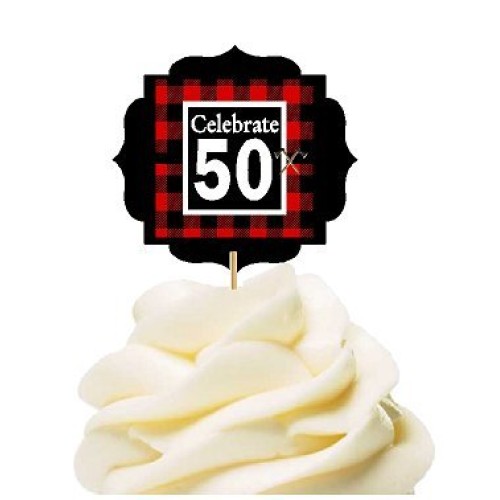 50Th Birthday / Anniversary Lumberjack Buffalo Plaid Novelty Cup