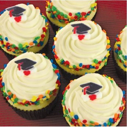 Bundleofbeauty Item#33962- Graduation Hat Edible Sugar Cupcake &Amp;