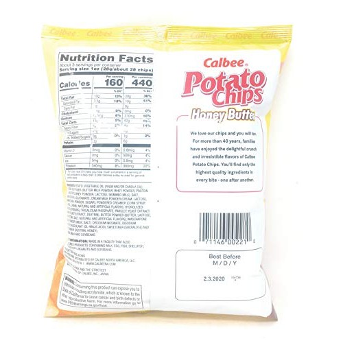 Calbee Honey Butter Potato Chips 80G, 4 Pack Calbee Honey Butter Potato Chips 80G, 4 Pack