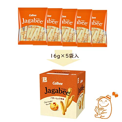 Calbee Jagabee Butter Soy Sauce 80G 16G × 5 Bags 12