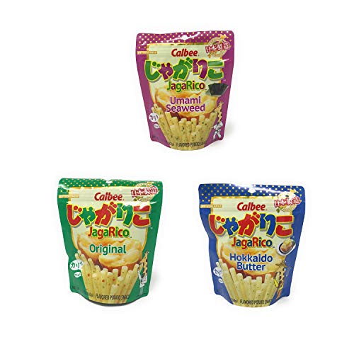 Calbee JagaRico Potato Sticks: Umami Seaweed, Hokkaido Butter an...