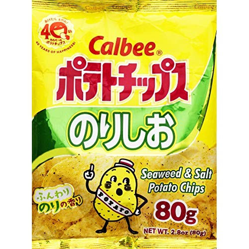 Calbee Potato Chips Seaweed &Amp; Salt, 2.8 Ounce Pack Of 24