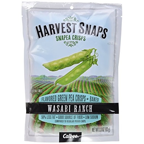 Calbee Snapea Crisps - Wasabi Ranch, 3.3 Ounce Pack Of 4