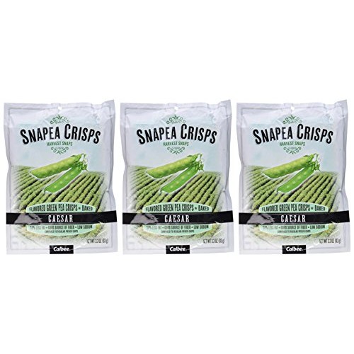 Harvest Snaps Snapea Crisps Ceasar - Pack Of 3, 3.3 Oz. Ea.