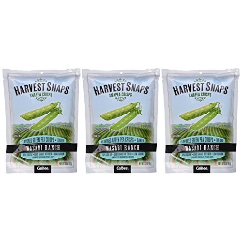 Harvest Snaps Snapea Crisps Wasabi - Pack Of 3, 3.3 Oz. Ea.