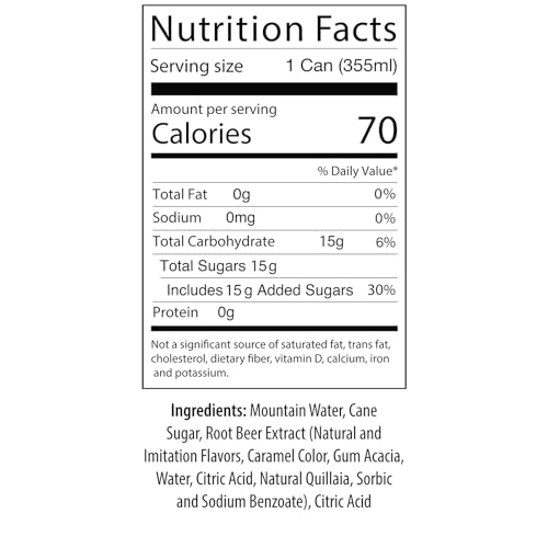 Low Sugar Craft Root Beer, Bold Flavors, Cane Sugar Sweetened, N...