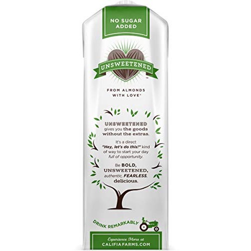 Califia Farms Shelf Stable Unsweetened Almondmilk, Dairy Free, W