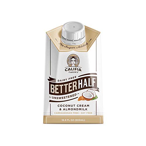 Califia Farms Unsweetened Better Half Coffee Creamer, 16.9 Fl Oz