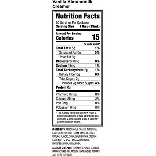 Califia Farms Vanilla Almondmilk Coffee Creamer With Coconut Cre