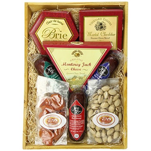 California Delicious Meat And Cheese Gift Crate