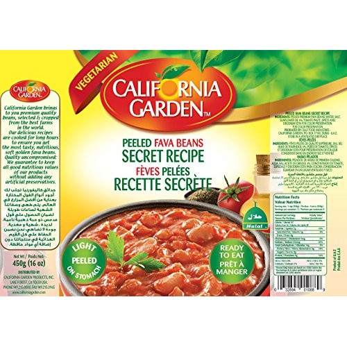 California Garden Peeled Fava Beans Secret Recipe 450G 4 Cans